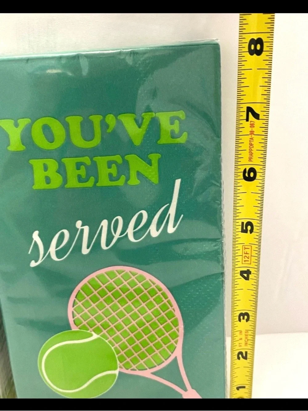 Sugar Plum Tennis Ball and Tennis Racquet Paper Beverage Napkins 40 & 32 count